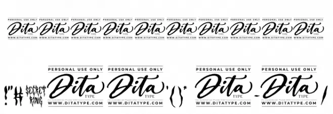 Secret Ring Personal Use フォント その他の文字