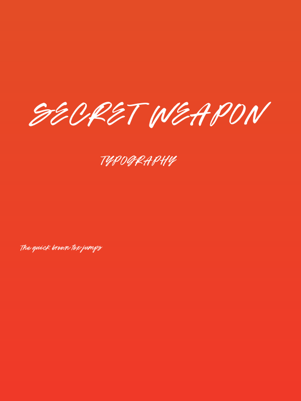Secret Weapon Poster