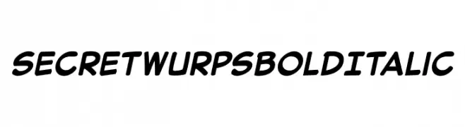 Secret Wurps Bold Italic  baixar fontes gratis