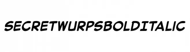 Secret Wurps Bold Italic  baixar fontes gratis