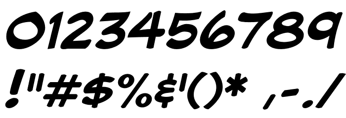 Secret Wurps Bold Italic Font OTHER CHARS