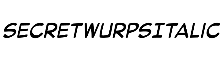 Secret Wurps Italic  Frei Schriftart Herunterladen