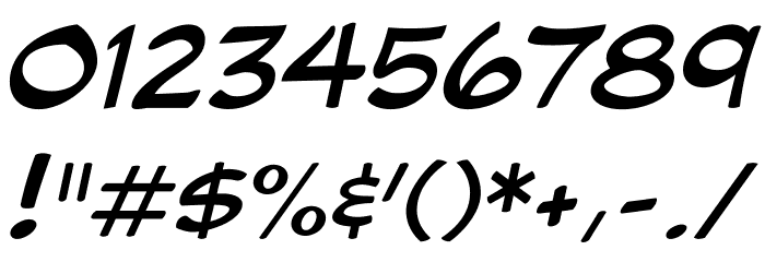 Secret Wurps Italic Font OTHER CHARS