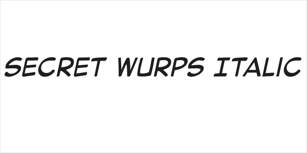 Secret Wurps Italic Logo