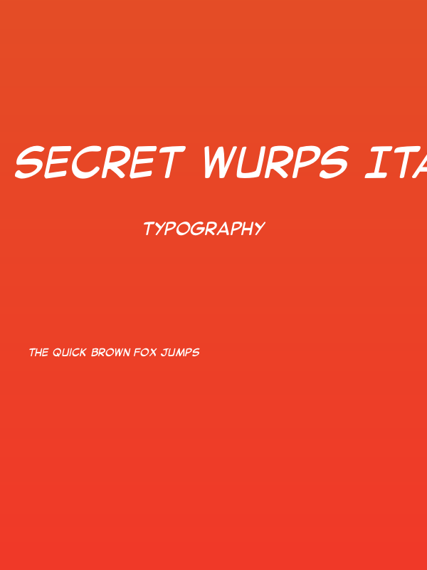 Secret Wurps Italic Poster