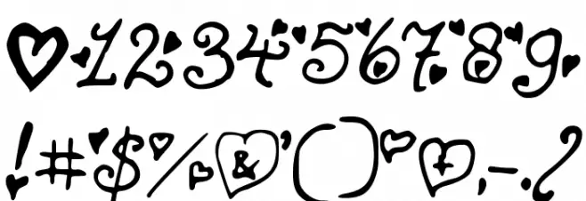 SecretLoveLetters Font OTHER CHARS