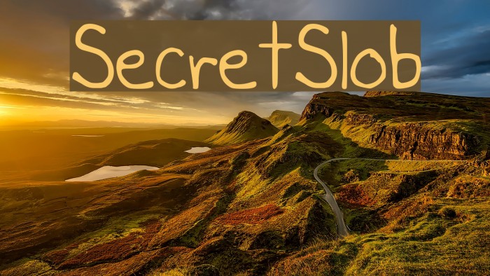 SecretSlob Font examples