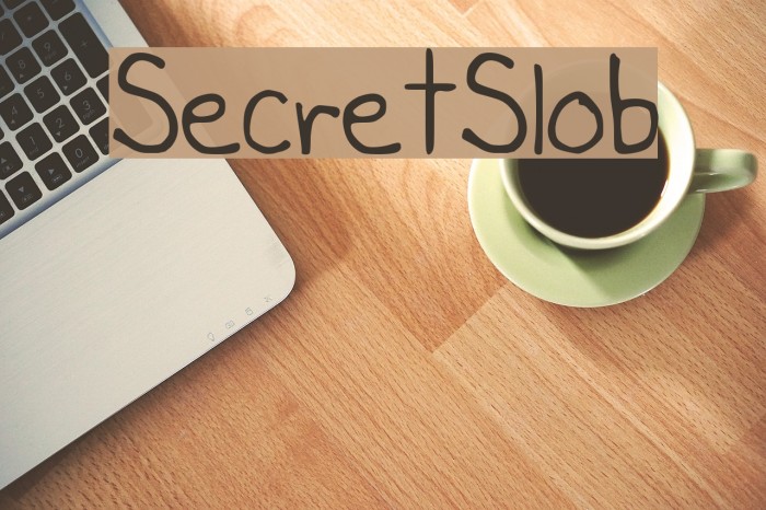 SecretSlob Font examples