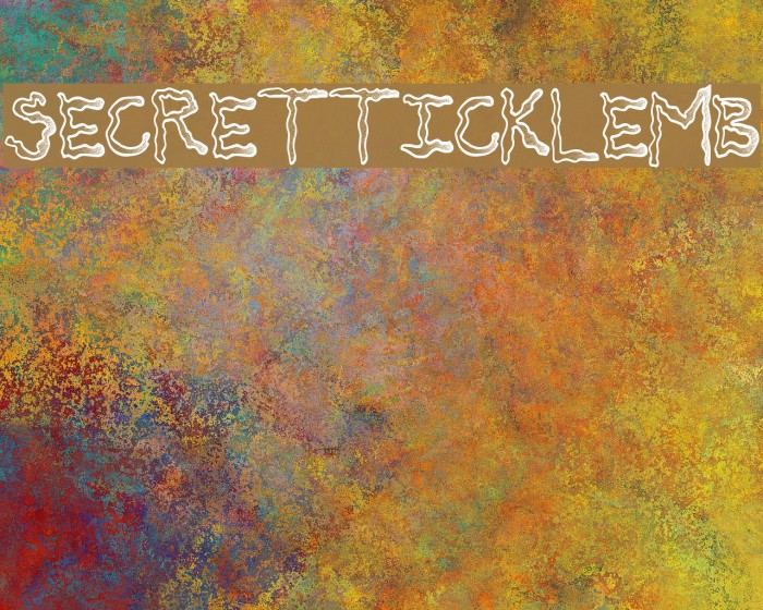 SecretTickleMB Font examples