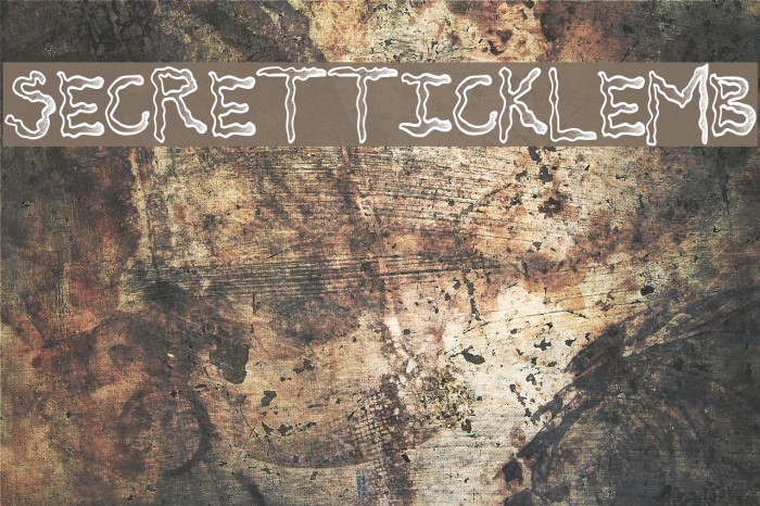 SecretTickleMB Font examples