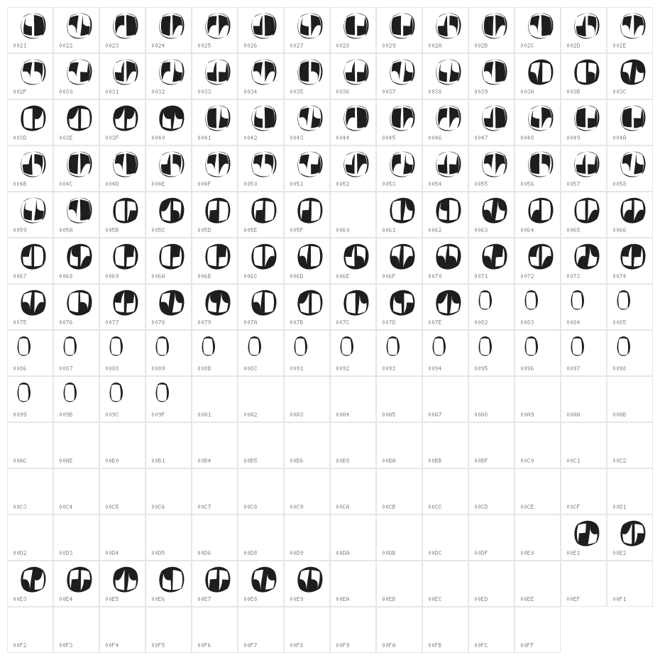 SecretWriting Character Map