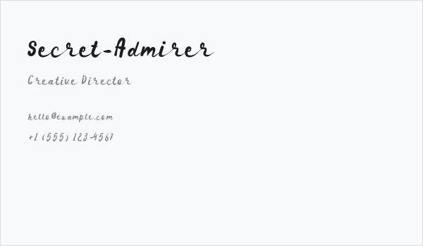 Secret_Admirer Business Card