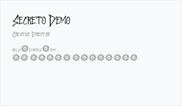 Secreto Demo Business Card