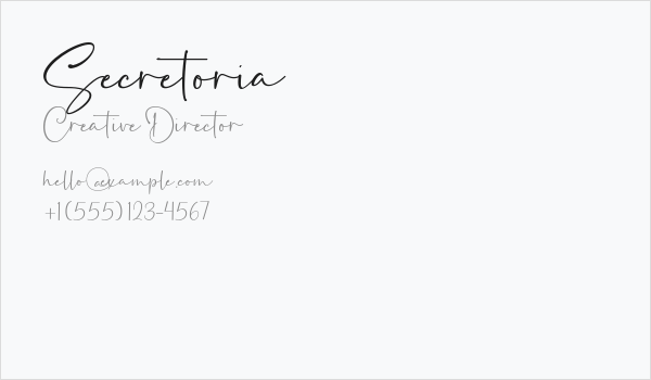 Secretoria Business Card
