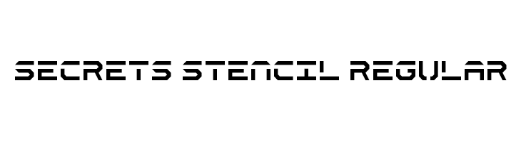 Secrets Stencil Regular  Frei Schriftart Herunterladen