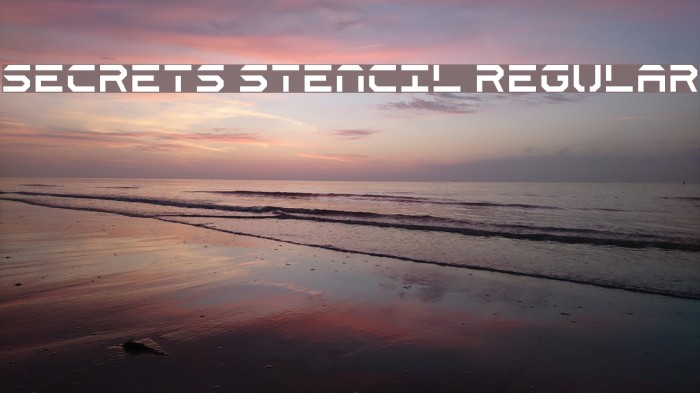 Secrets Stencil Regular Font examples