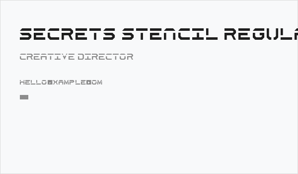Secrets Stencil Regular Business Card