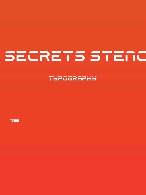Secrets Stencil Regular Poster