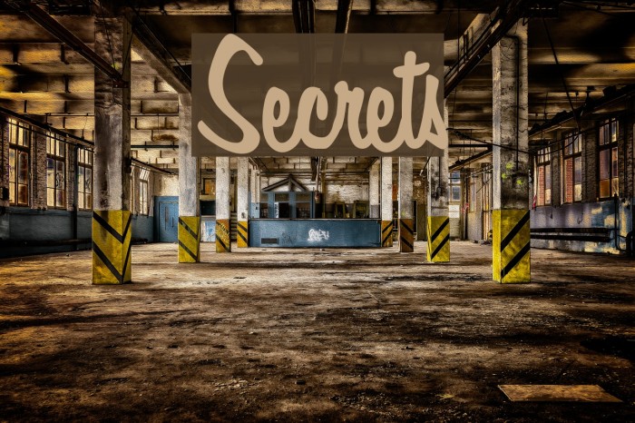Secrets Font examples