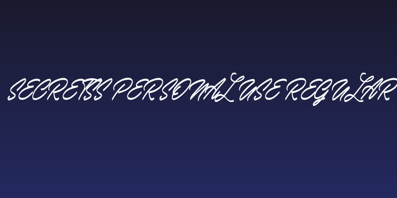 Secretss Personal Use Regular Social Header