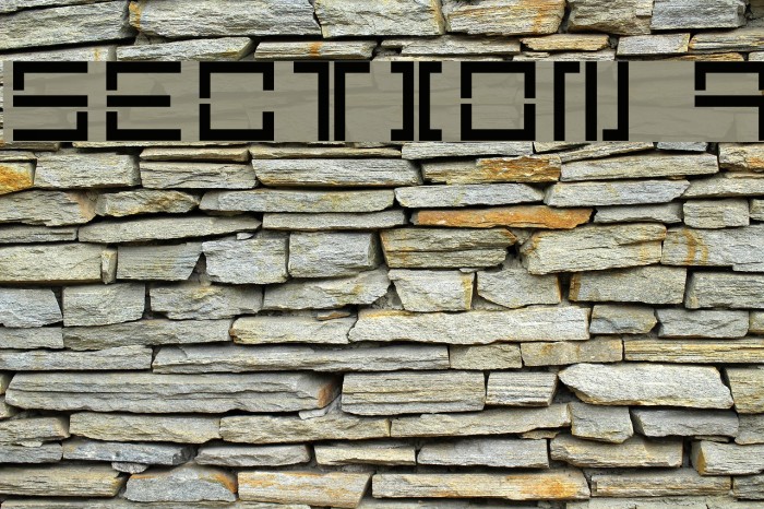Section 9 Font examples