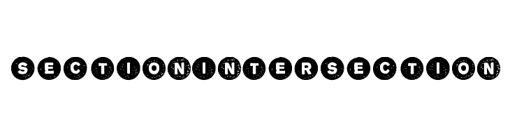SectionIntersection Font