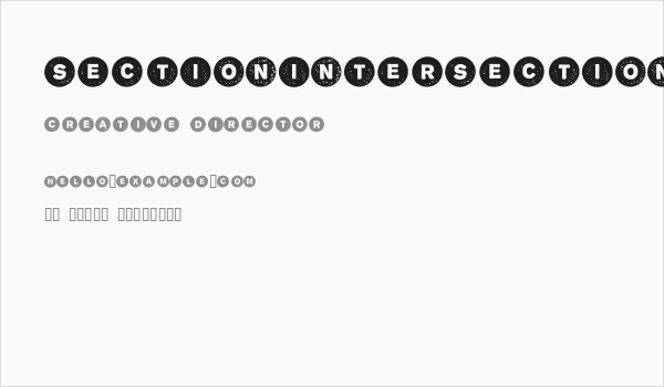 SectionIntersection Business Card