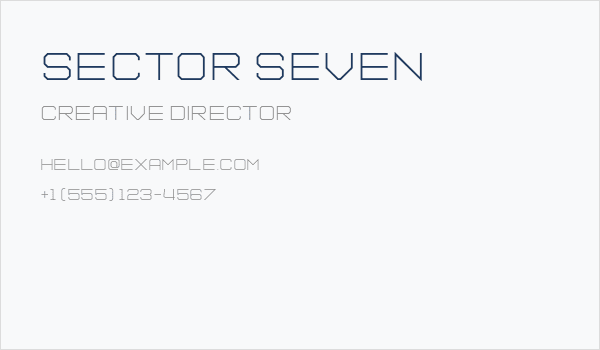Sector Seven Business Card