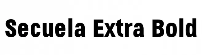 Secuela Extra Bold  フリーフォントのダウンロード