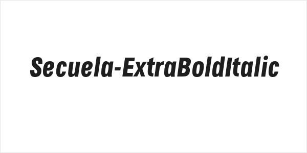 Secuela-ExtraBoldItalic Logo
