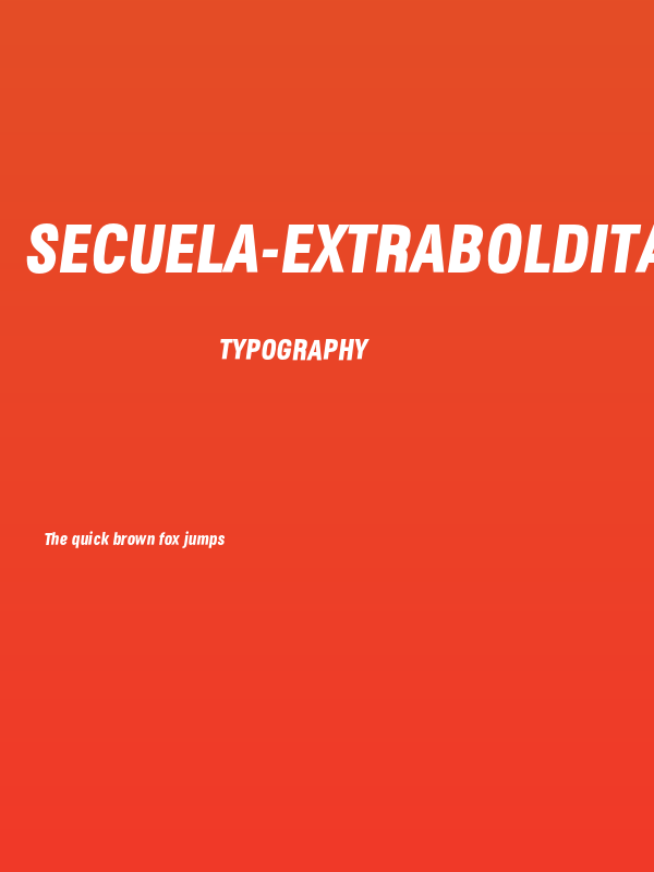 Secuela-ExtraBoldItalic Poster