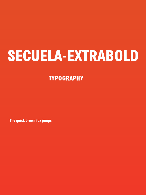 Secuela-ExtraBold Poster