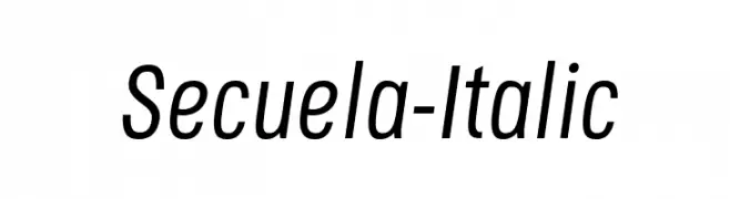 Secuela-Italic  フリーフォントのダウンロード