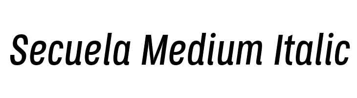 Secuela Medium Italic  Free Fonts Download