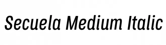 Secuela Medium Italic  Frei Schriftart Herunterladen