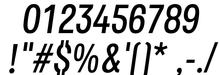 Secuela Medium Italic Font OTHER CHARS