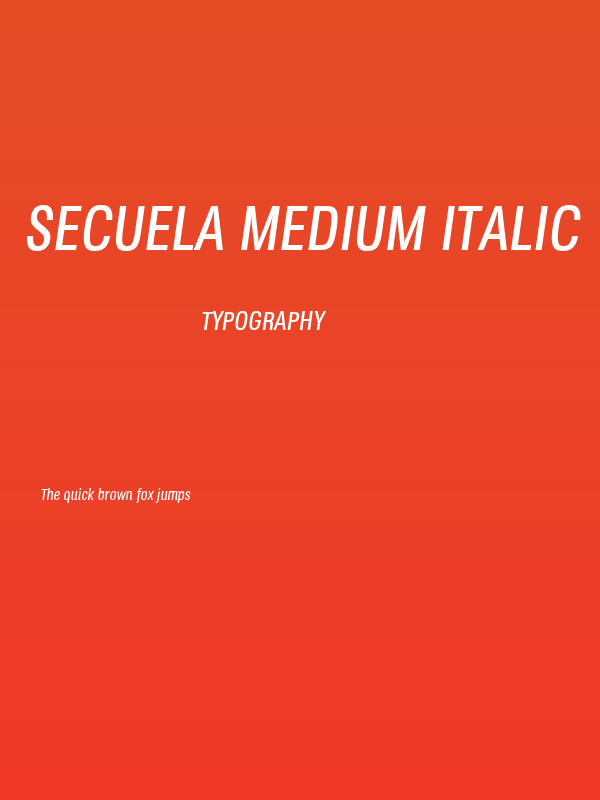 Secuela Medium Italic Poster