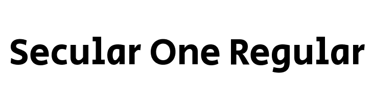 Secular One Regular  Descarca Fonturi Gratis
