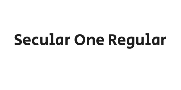 Secular One Regular Logo