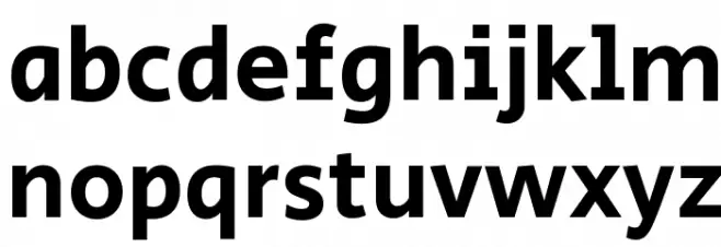 Secular One Regular Schriftart Kleinbuchstaben