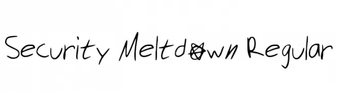 Security Meltdown Regular  Frei Schriftart Herunterladen