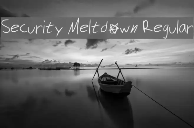 Security Meltdown Regular Font examples