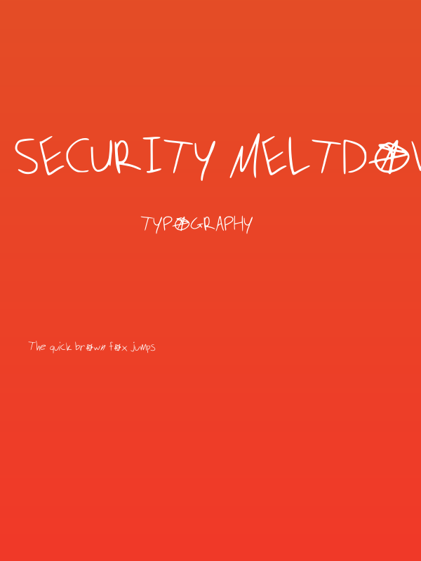 Security Meltdown Regular Poster