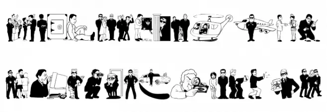 SecurityPeople خط أحرف كبيرة