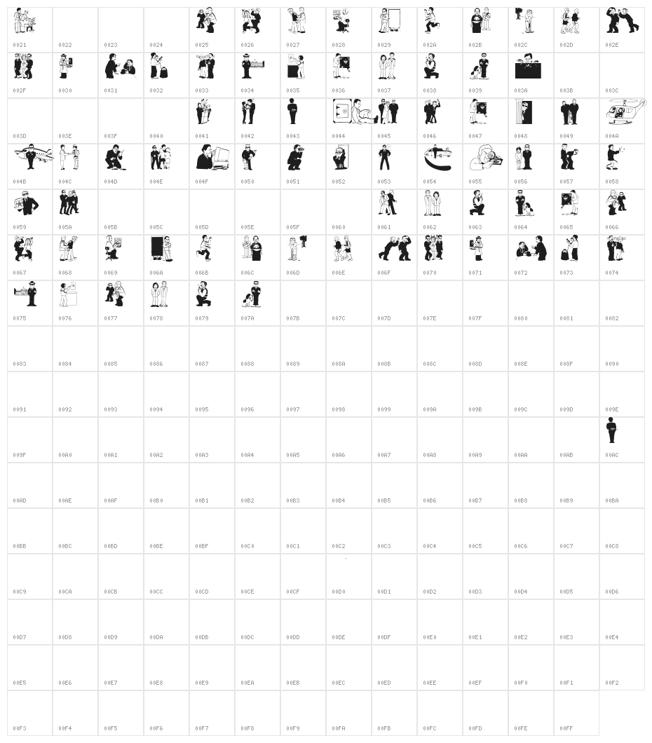 SecurityPeople Character Map