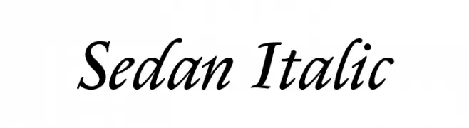 Sedan Italic  Fuentes Gratis Descargar