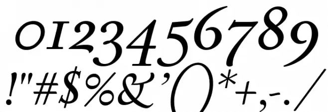 Sedan Italic Font OTHER CHARS