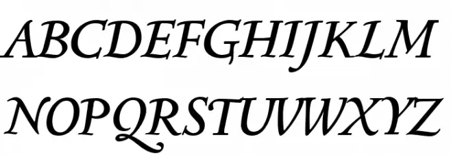 Sedan Italic 字体 大写