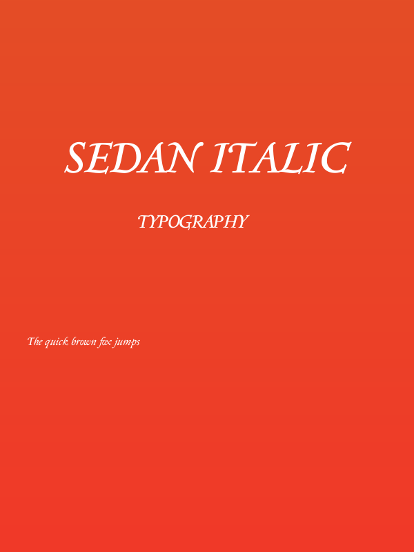 Sedan Italic Poster