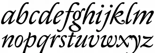 Sedan Italic फ़ॉन्ट लोअरकेस